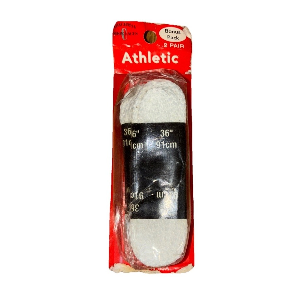 Coachman Shoe Laces White 2 Pair 36" Vintage